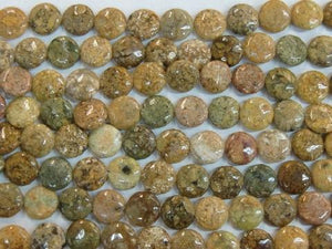 Natural Yellow Agate Puff Coin 20Mm