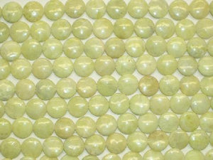 Light Lemon Jade Puff Coin 16Mm