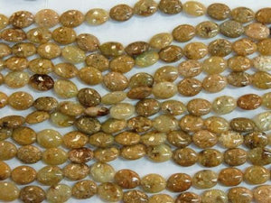 Natural Yellow Agate Flat Oval 13X18Mm
