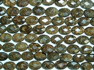 Brownzite Faceted Flat Oval 13X18Mm