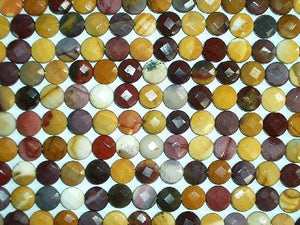 Moukaite Faceted Coin 12Mm