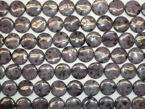 Purple Kiwi Quartz Puff Coin 16Mm