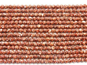 Mosaic Shell Red Round Beads 8Mm