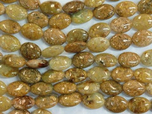 Natural Yellow Agate Flat Oval 20X30Mm