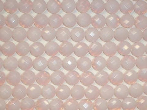 Pink Synthetic Opal Faceted Coin 14Mm