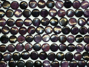 Purple Matrix Jasper Puff Coin 16Mm