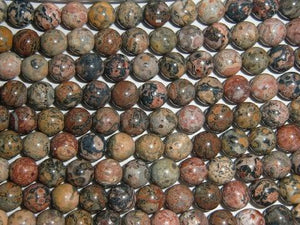 Leopard Skin Jasper Round Beads 6Mm