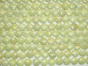 Light Lemon Jade Puff Coin 14Mm