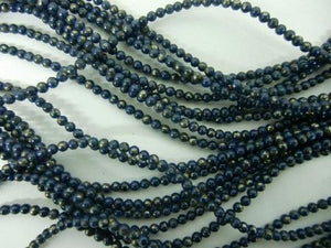 Immitatim Lapis With Pyrte Beads 4Mm