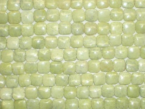 Light Lemon Jade Puff Square 14Mm