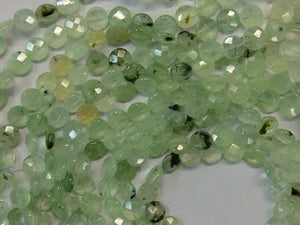 China Green Rutilated Quartz Faceted Coin 11Mm