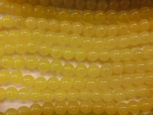 Yellow Jade Round Beads 6Mm