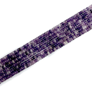 Amethyst with dot Roundels 2x4mm
