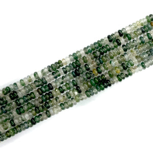Moss Agate Roundels 2x4mm