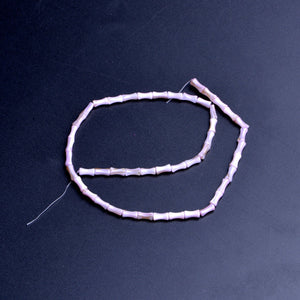 colored shell-pink  bamboo shape 4x7mm