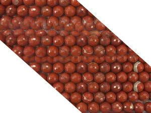 Red Jasper Faceted Beads 4Mm