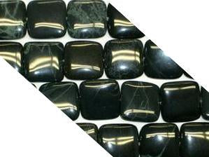 Spider Obsidian  Puff Square  25Mm