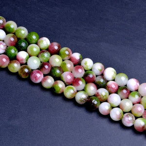 Colored Stone White Red Green Round Beads10mm