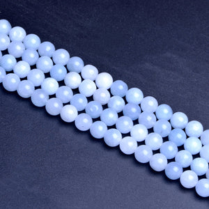 Colored Stone Light Blue Round Beads10mm