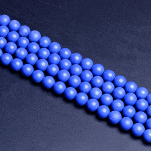 Colored Stone Dark Blue Round Beads10mm