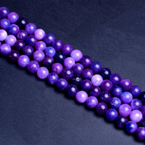 Colored Stone Purple Round Beads10mm
