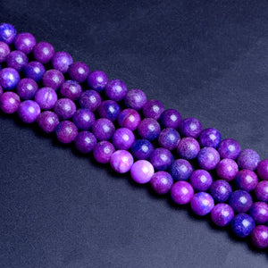 Colored Stone Dark Purple Round Beads10mm