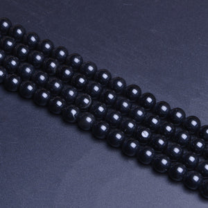 Black Stone Round Beads10mm
