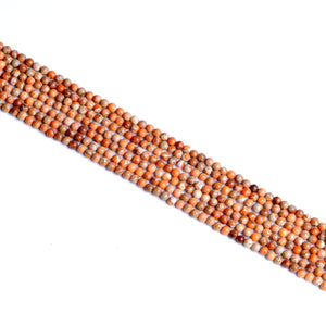 Impressione Jasper Orange Round Beads 4mm