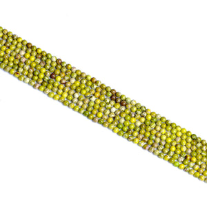 Impressione Jasper Yellow Green Round Beads 4mm