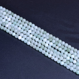 Colored Stone Pale Green Round Beads6mm