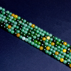 Colored Stone Fruit Green Round Beads6mm