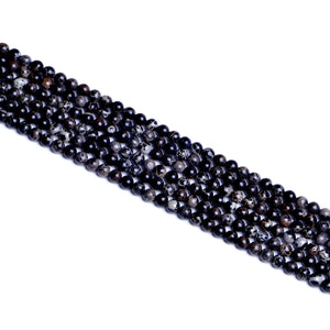 Impressione Jasper Black Round Beads 6mm