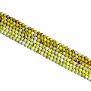 Impressione Jasper Yellow Round Beads 6mm