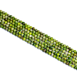 Impressione Jasper Yellow Green Round Beads 6mm