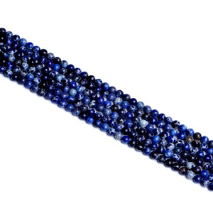 Impressione Jasper Lapie Blue Round Beads 6mm