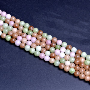 Colored Stone Red Mixed Stone Round Beads8mm