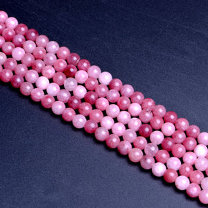 Colored Stone Rose Red Round Beads8mm