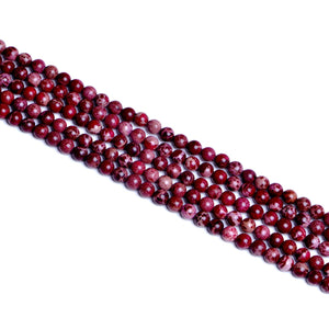 Impressione Jasper Red Round Beads 8mm