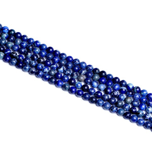 Impressione Jasper Lapis Blue Round Beads 8mm