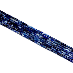 Impressione Jasper Lapis Blue Tube4*13mm