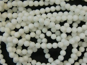 White Quartz Round Beads 4Mm