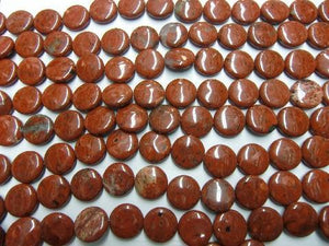 African Red Jasper Puff Coin 20Mm