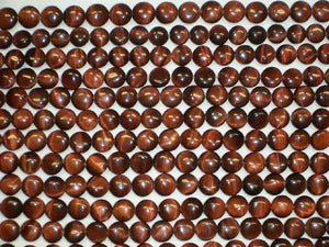 Red Tiger Eye Puff Coin 10Mm