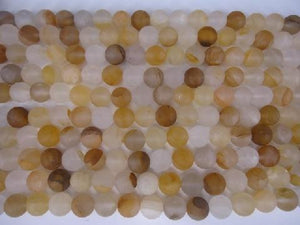 Matt Yellow Crystal Beads 10Mm