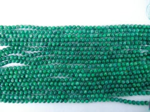 Green Dalmatian Jade Round Beads 6Mm