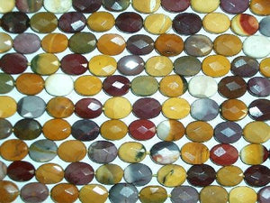 Moukaite Faceted Flat Oval 10X14Mm