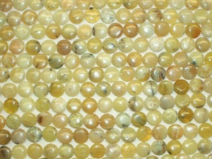 Yellow Opal Puff Coin 12Mm