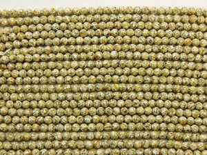 Mosaic Shell Yellow Round Beads 8Mm