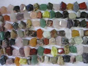 Mixed Stone Faceted Free Form Oval 10-20Mm