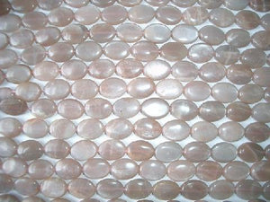Red Moonstone Flat Oval 13X18Mm